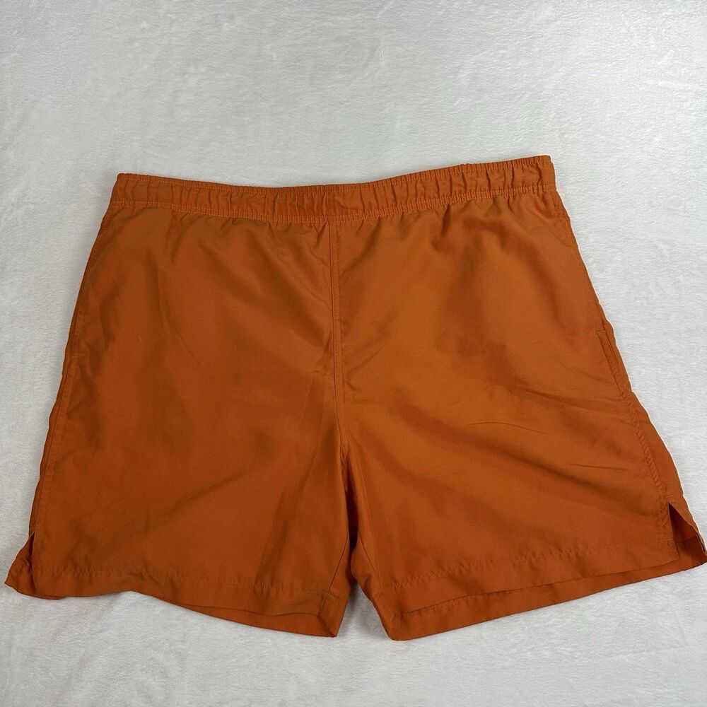 Vintage Third Coast Orange Swim‎ Trunks Men’s M Mesh Elastic Waist Beach Shorts